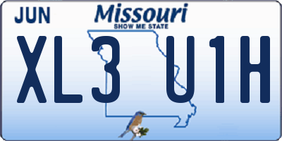 MO license plate XL3U1H