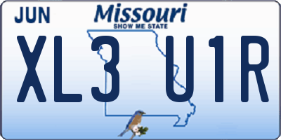 MO license plate XL3U1R