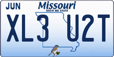 MO license plate XL3U2T