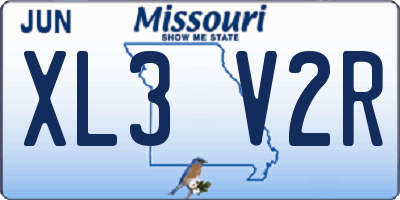 MO license plate XL3V2R