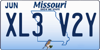 MO license plate XL3V2Y