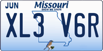 MO license plate XL3V6R