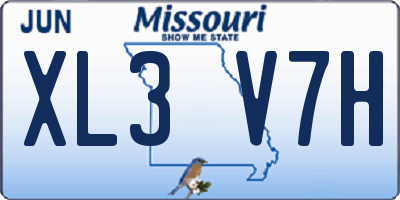 MO license plate XL3V7H