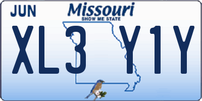 MO license plate XL3Y1Y