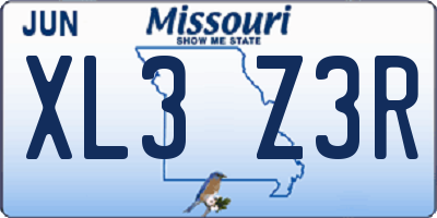 MO license plate XL3Z3R