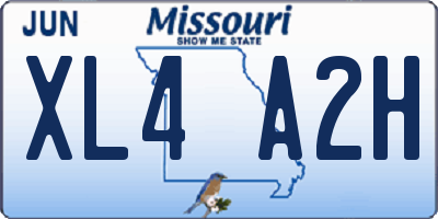 MO license plate XL4A2H