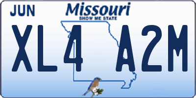 MO license plate XL4A2M