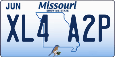 MO license plate XL4A2P