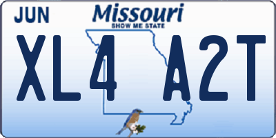 MO license plate XL4A2T