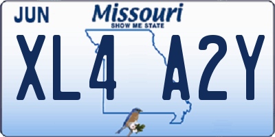 MO license plate XL4A2Y
