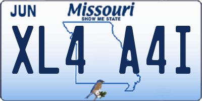 MO license plate XL4A4I