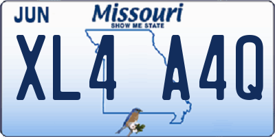 MO license plate XL4A4Q
