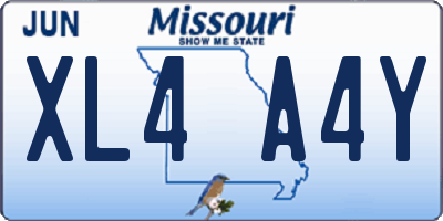 MO license plate XL4A4Y