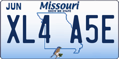 MO license plate XL4A5E