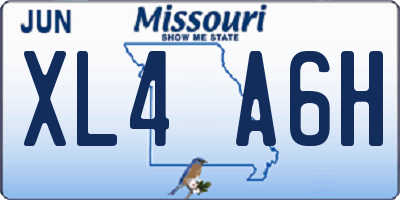 MO license plate XL4A6H