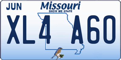 MO license plate XL4A6O