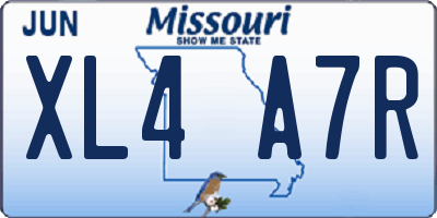 MO license plate XL4A7R