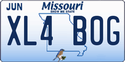 MO license plate XL4B0G