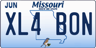 MO license plate XL4B0N