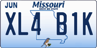 MO license plate XL4B1K