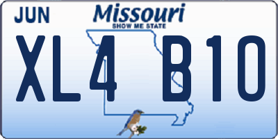 MO license plate XL4B1O