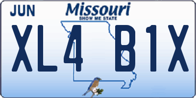MO license plate XL4B1X