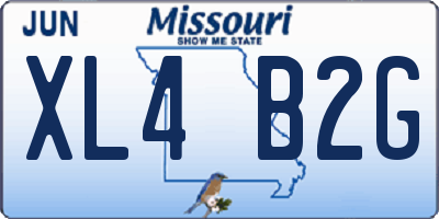 MO license plate XL4B2G