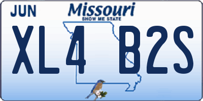 MO license plate XL4B2S