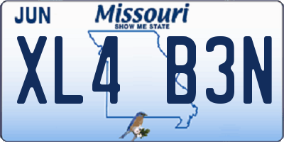 MO license plate XL4B3N
