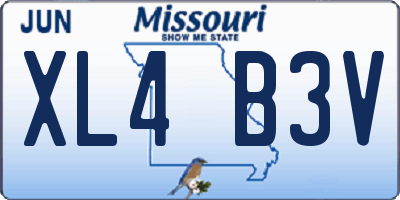 MO license plate XL4B3V