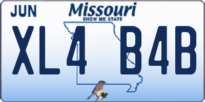 MO license plate XL4B4B