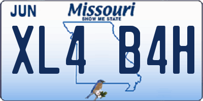 MO license plate XL4B4H