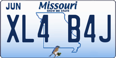 MO license plate XL4B4J