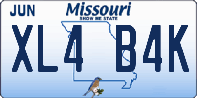 MO license plate XL4B4K