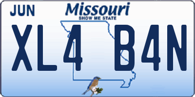MO license plate XL4B4N