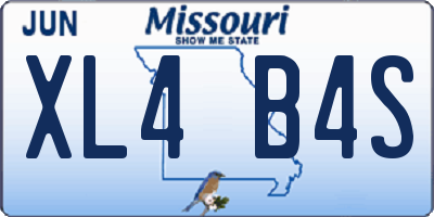 MO license plate XL4B4S