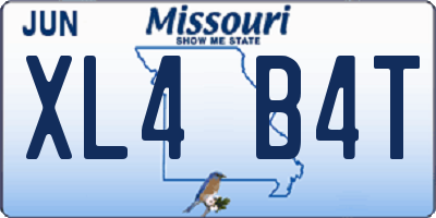 MO license plate XL4B4T