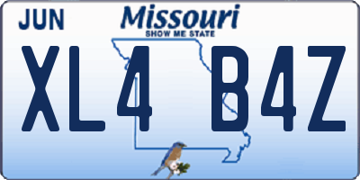 MO license plate XL4B4Z