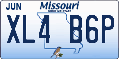 MO license plate XL4B6P