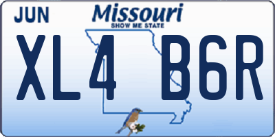 MO license plate XL4B6R