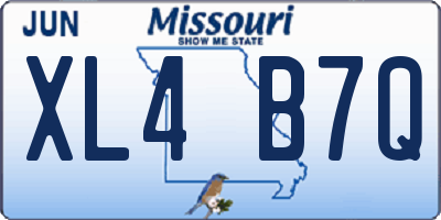 MO license plate XL4B7Q