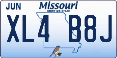 MO license plate XL4B8J