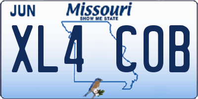 MO license plate XL4C0B