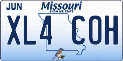 MO license plate XL4C0H