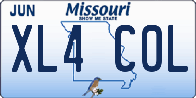 MO license plate XL4C0L