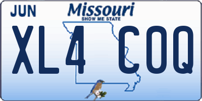 MO license plate XL4C0Q