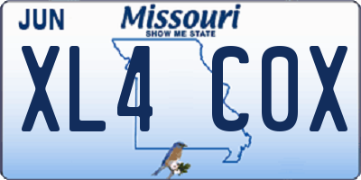 MO license plate XL4C0X
