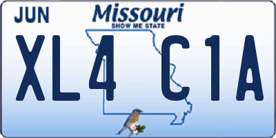 MO license plate XL4C1A