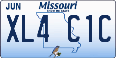 MO license plate XL4C1C