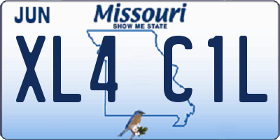MO license plate XL4C1L